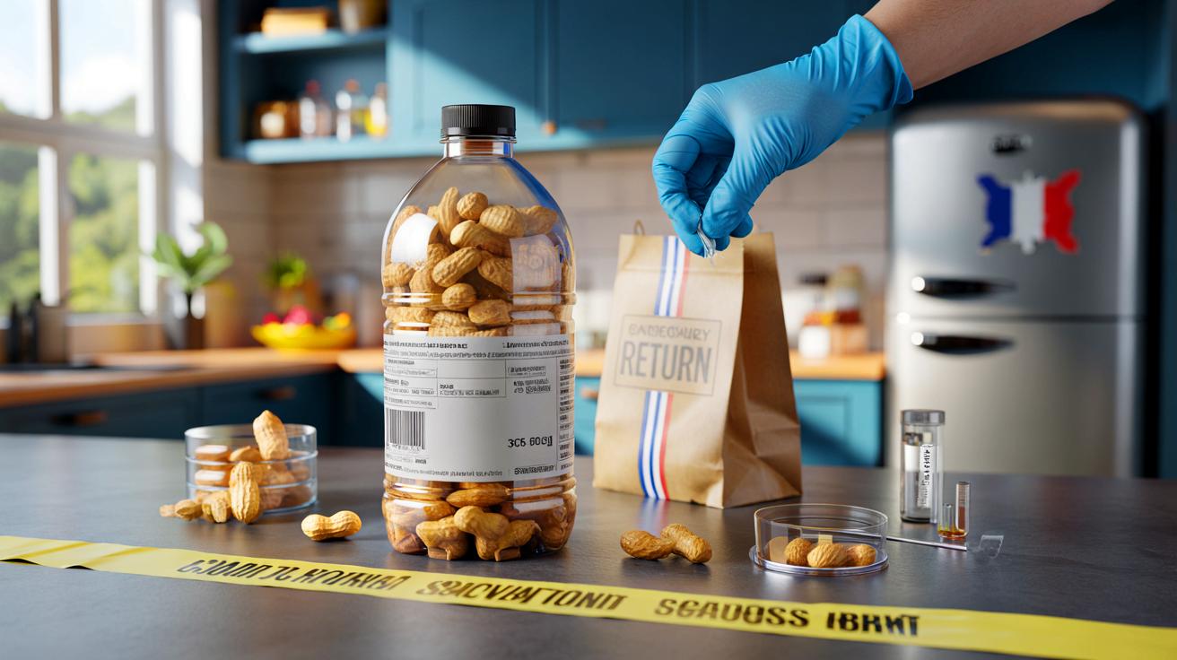 Rappel conso du 3 novembre 2025 sur des arachides grillées salées 350 g : ce signalement vise une bouteille vendue partout en France