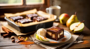 Voici ces carrés poire-chocolat fondants qui font l’unanimité en novembre 2025, la recette simple qui réchauffe les goûters