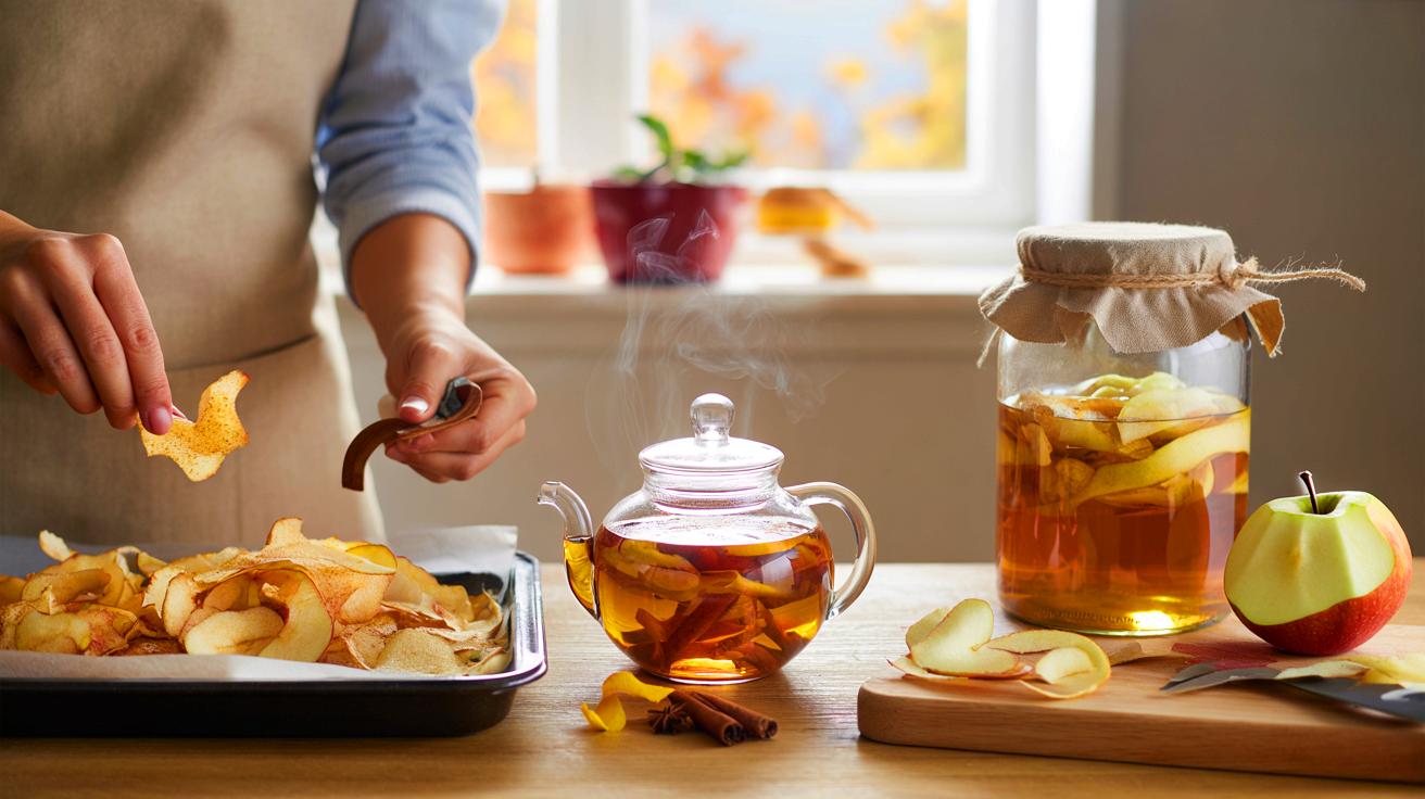 Voici comment les pelures de pomme deviennent utiles en novembre 2025, avec trois idées faciles qui évitent le gaspillage et font plaisir à toute la famille