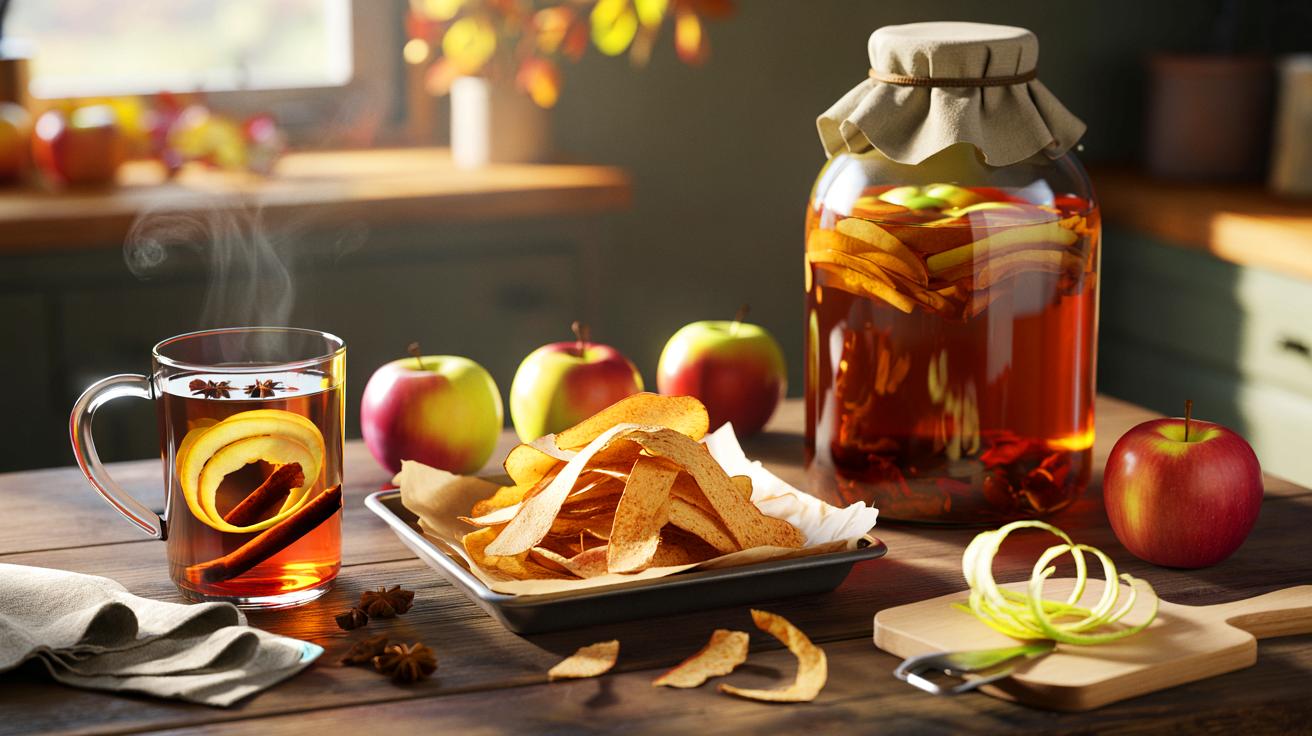 Voici comment utiliser vos épluchures de pomme en automne 2025 avec trois idées anti-gaspi simples qui changent la cuisine