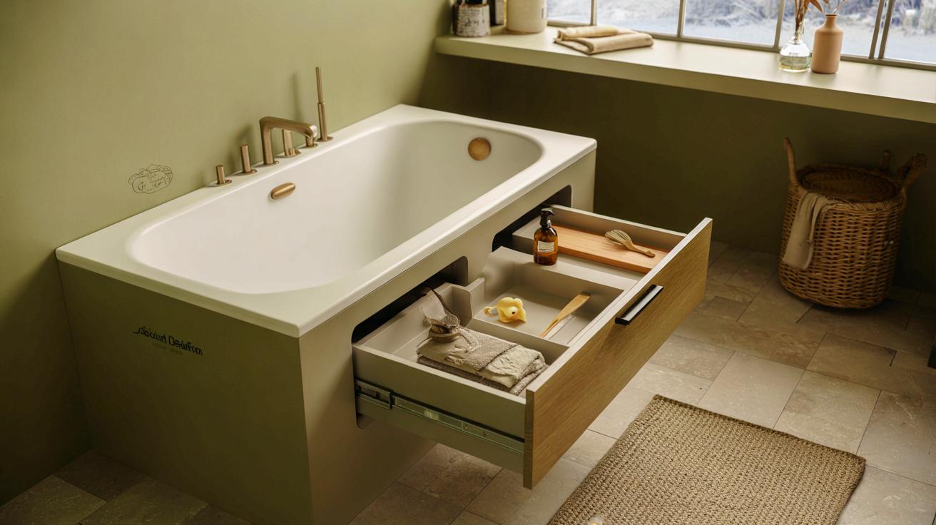 Voici la baignoire à tiroirs qui bouscule nos salles de bain en 2026, avec un détail signé Jacob Delafon que personne n&rsquo;avait vu venir