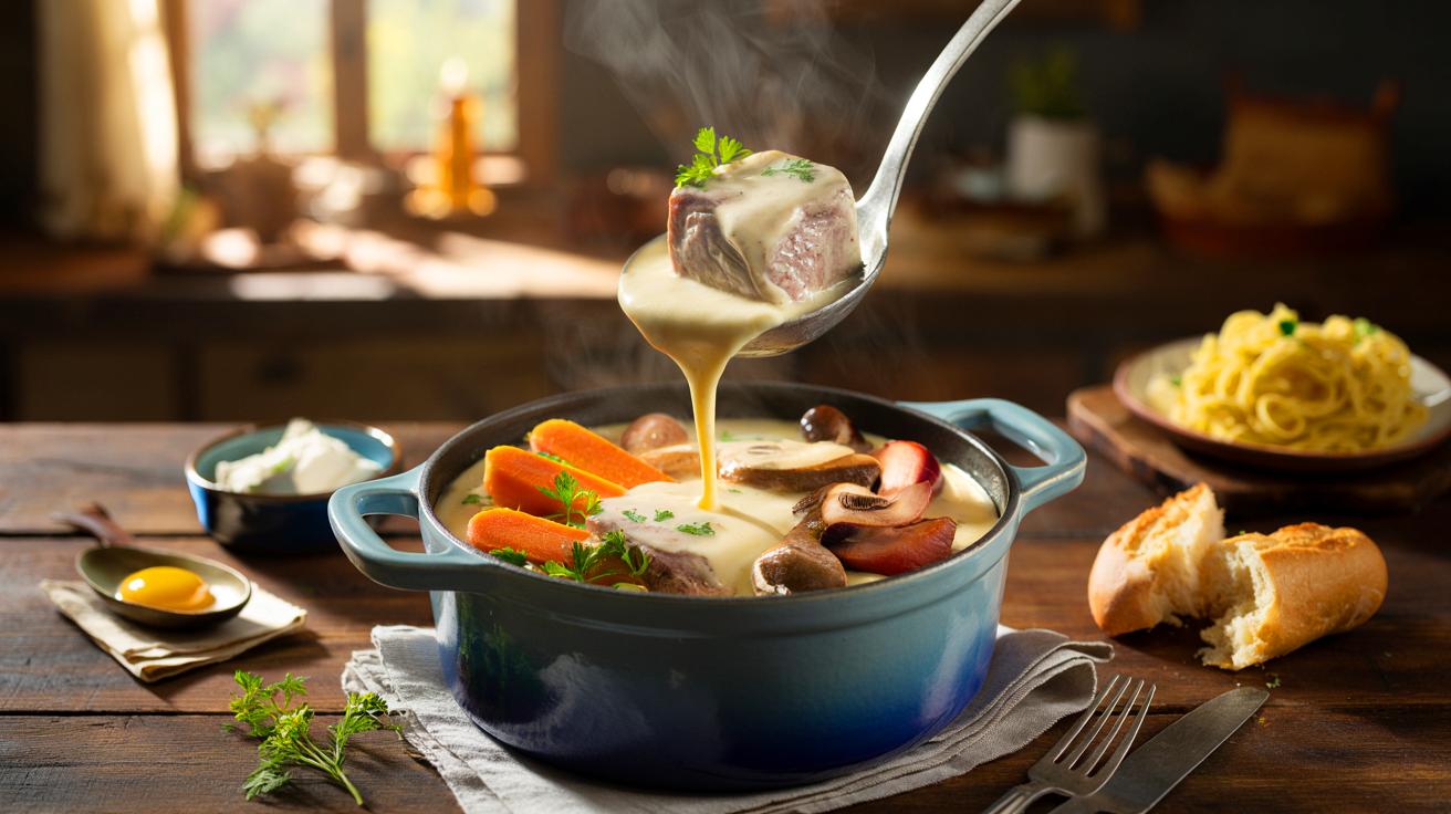 Voici la blanquette de veau express de novembre 2025, viande fondante et sauce soyeuse au menu, à réussir sans balance ni stress