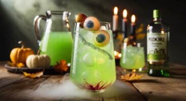 Voici la limonade sorcière verte à la liqueur de melon Midori, le cocktail qui intrigue à la Toussaint 2025