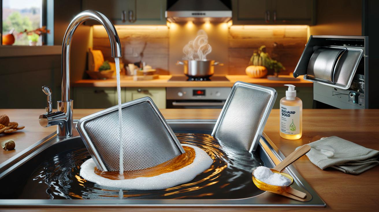 Voici la méthode d&rsquo;automne 2025 pour les grilles de hotte qui fait fondre la graisse sans frotter et rend l&rsquo;aspiration efficace