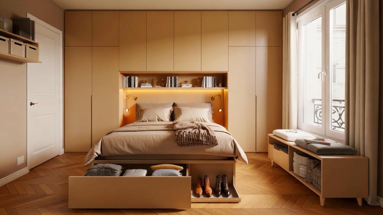 Voici la méthode des décorateurs parisiens pour des rangements XXL dans une mini chambre, validée en 2025 chez IKEA