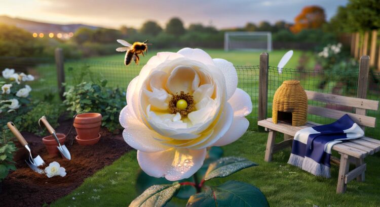Voici la rose blanche née d’un rêve qui réunit jardiniers et fans de foot, signée David Austin Roses avant Chelsea Flower Show 2026