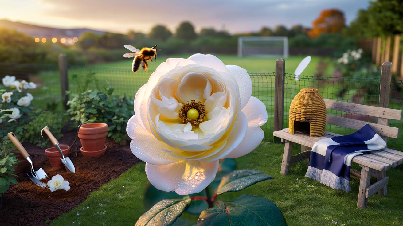 Voici la rose blanche née d’un rêve qui réunit jardiniers et fans de foot, signée David Austin Roses avant Chelsea Flower Show 2026