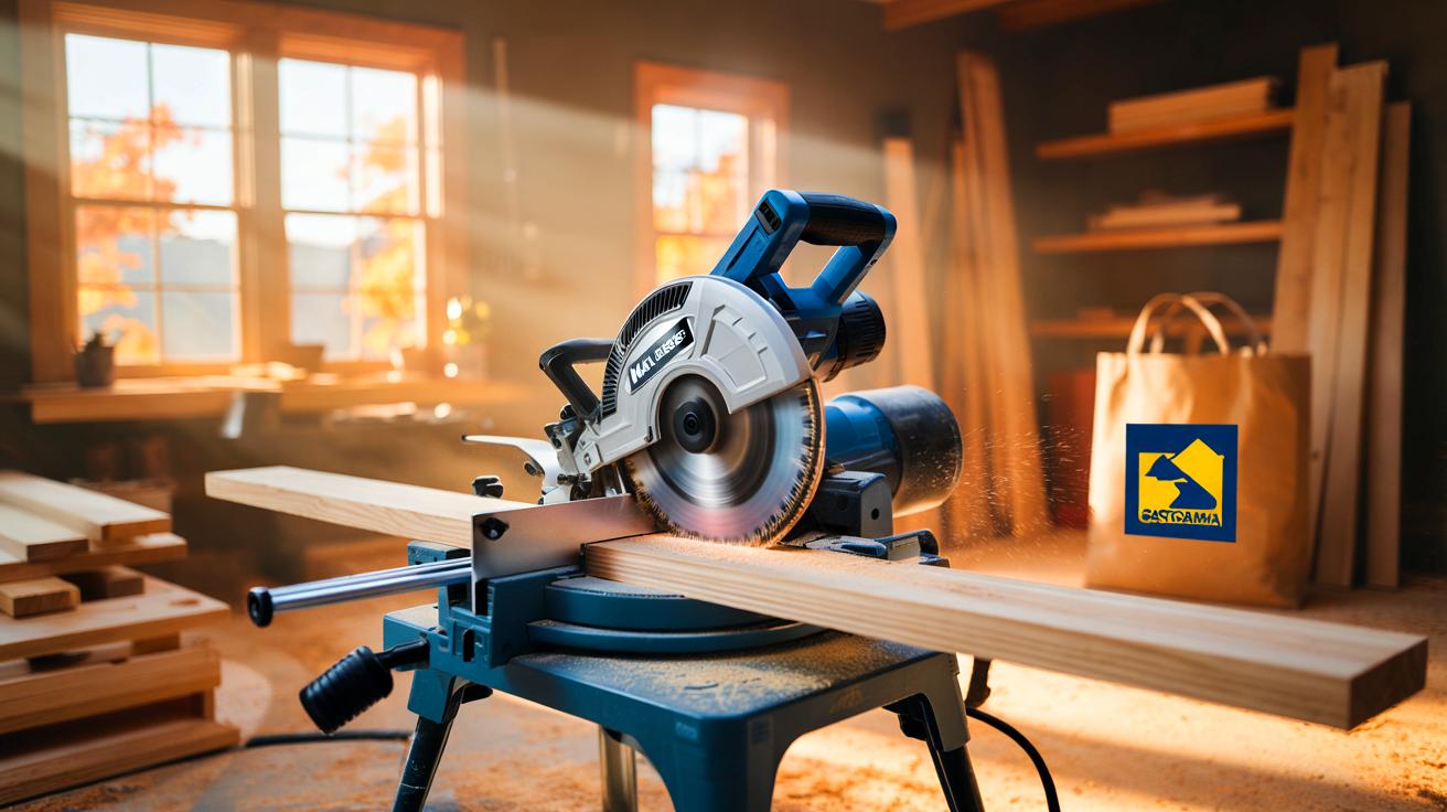 Voici la scie à onglet radiale Castorama bradée en octobre 2025, une Mac Allister à 109,90 € qui affole les ateliers