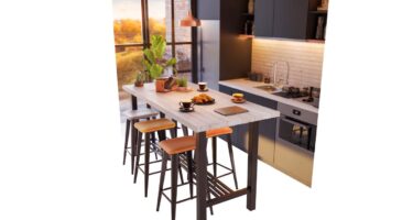 Voici la table haute industrielle à 55 € sur Amazon qui réveille une cuisine en 2025, VASAGLE signe un format compact et malin