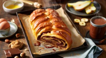 Voici la tresse feuilletée chocolat prête en 20 minutes qui réchauffe novembre 2025, le goûter simple et crousti-fondant que tout le monde réclame