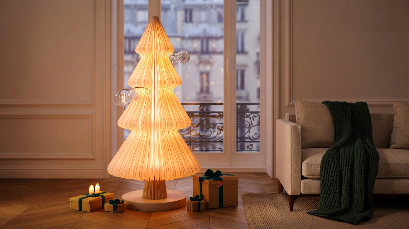Voici l&rsquo;arbre de noël lumineux Zara Home en papier qui intrigue en novembre 2025 et bouscule la tradition du sapin à la maison