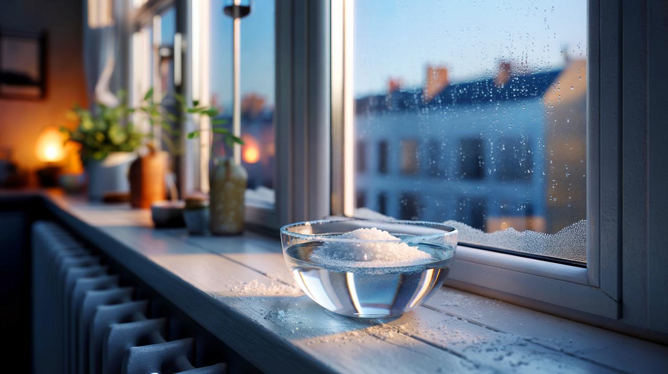 Voici l&rsquo;astuce d&rsquo;hiver 2025 du bol d&rsquo;eau salée près des fenêtres qui intrigue les Français et promet moins d&rsquo;humidité à la maison