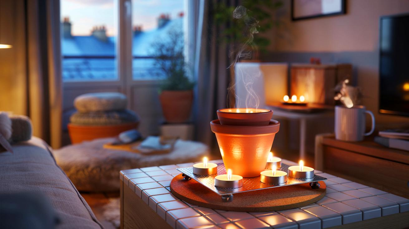 Voici l’astuce du chauffage à la bougie qui intrigue l’hiver 2025 pour se chauffer sans radiateur et alléger la facture d’électricité