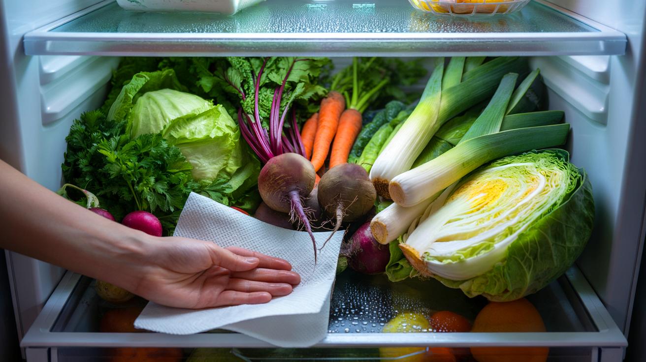Voici l’astuce inattendue avec du papier absorbant qui garde les légumes frais plus longtemps en novembre 2025