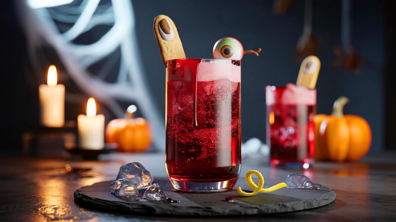 Voici le bloody fizz rouge sang, le gin fizz d&rsquo;Halloween qui intrigue en octobre 2025 et promet une soirée chic et frissonnante