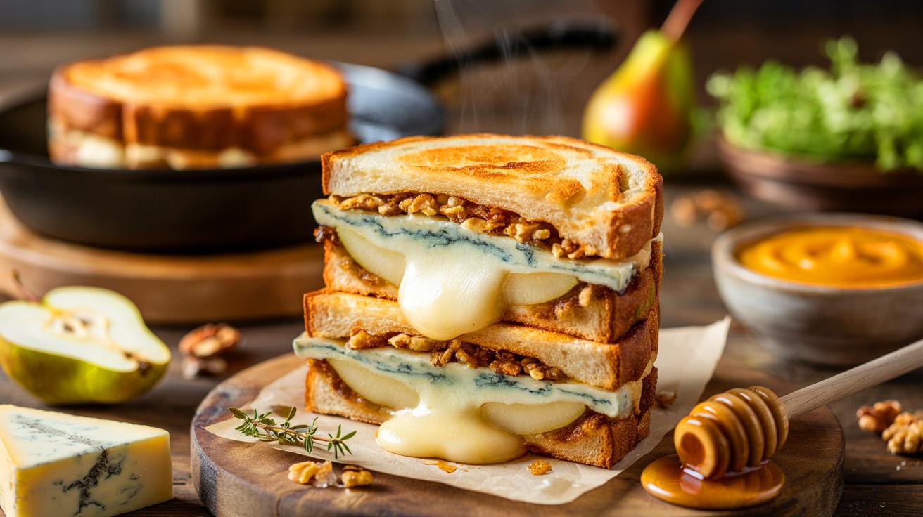 Voici le croque-monsieur poire fromage qui réchauffe l&rsquo;automne 2025, au bleu et noix, et que vous ne ferez plus jamais autrement