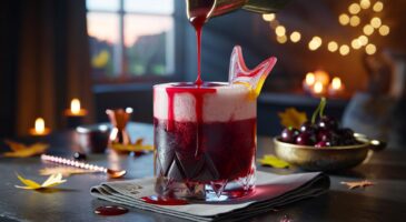 Voici le dracula sour à la cerise noire qui électrise les apéros de novembre 2025, avec un coulis rouge maison et un détail que personne n’ose
