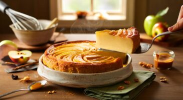 Voici le flan aux pommes familial prêt en 10 minutes, la douceur dorée de novembre 2025 qui réchauffe les goûters