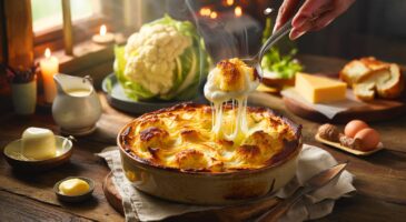 Voici le gratin chou-fleur cheddar de novembre 2025 qui réchauffe la table et surprend par son crémeux, sans longue liste d’ingrédients
