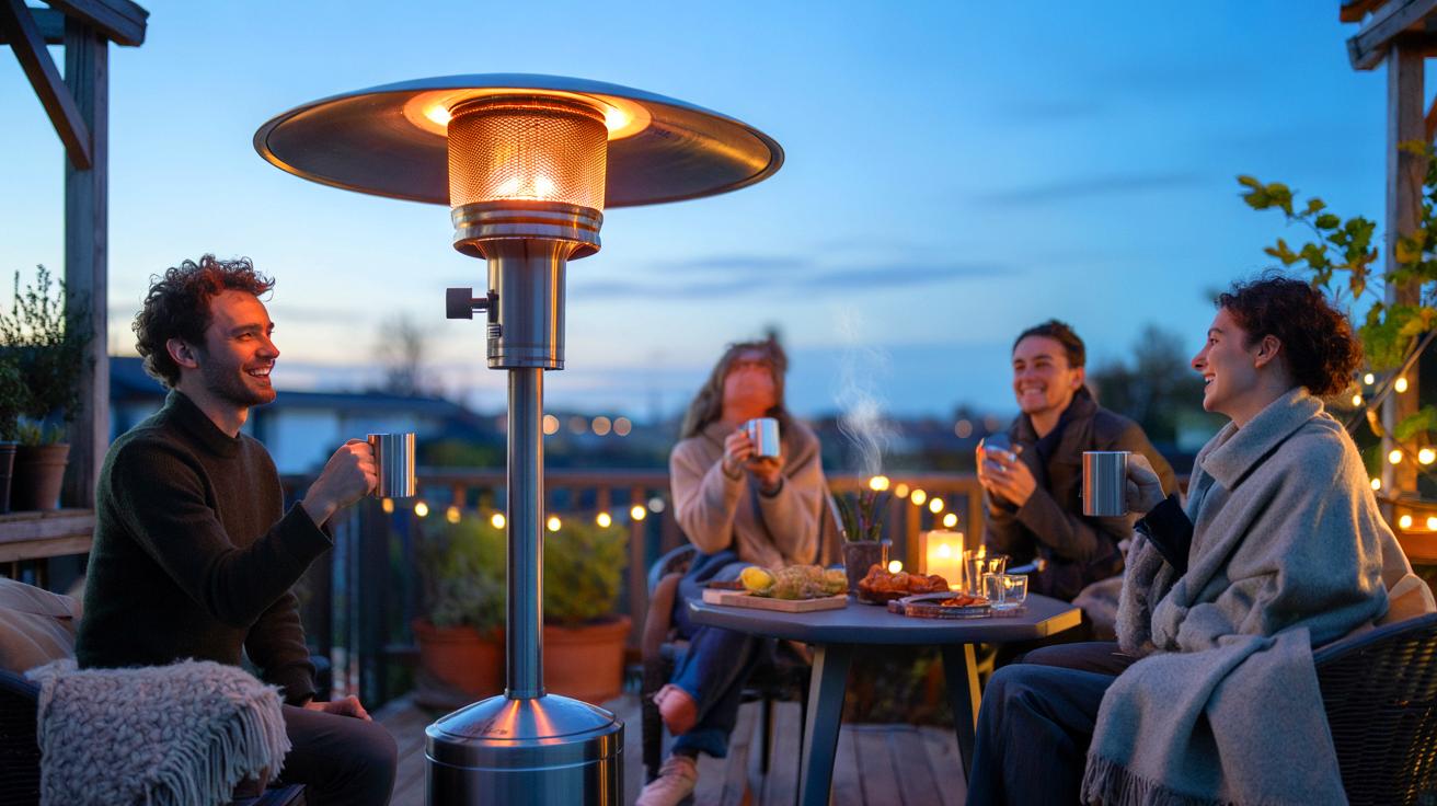 Voici le parasol chauffant 12000 W chez Conforama en novembre 2025, à prix cassé, qui promet des soirées dehors mémorables