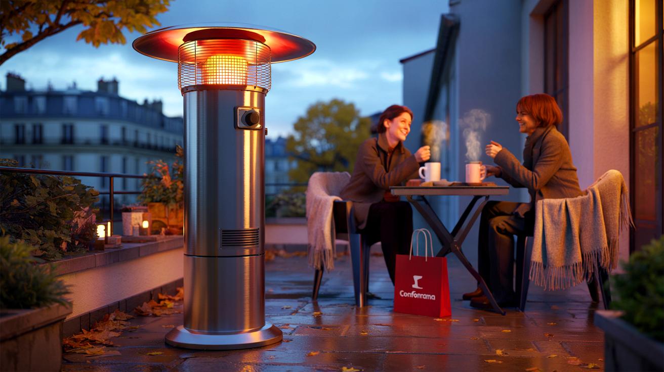 Voici le parasol chauffant chez Conforama qui réanime les terrasses en décembre 2025, avec un prix qu&rsquo;on n&rsquo;attendait pas