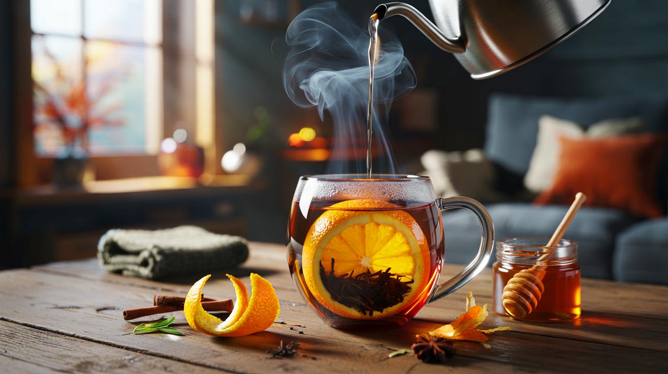 Voici le thé chaud à l’orange de novembre 2025 qui embaume la maison en 5 minutes, et personne ne s’y attend vraiment