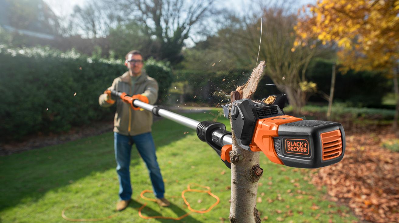 Voici l’élagueuse sur perche électrique Black+Decker à 99 € chez Castorama en novembre 2025, cette promo qui intrigue les jardiniers