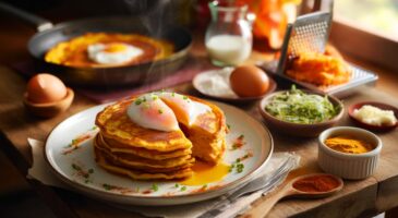 Voici les pancakes salés à la patate douce prêts en 20 minutes qui réchauffent l’automne 2025, et l’astuce qui les rend vraiment moelleux