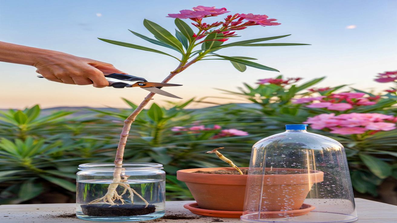 Voici quand bouturer un laurier-rose en 2025 et le geste simple qui décuple l’enracinement sans rater la période de lune descendante