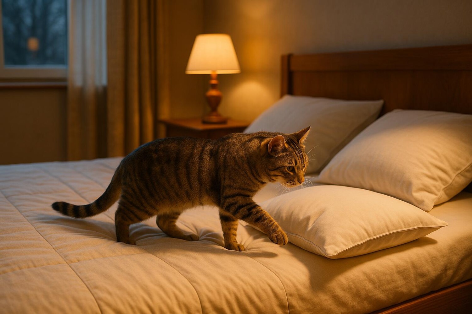 Votre chat sort de la litière puis grimpe sur votre lit : cette habitude n’est pas anodine pour votre santé