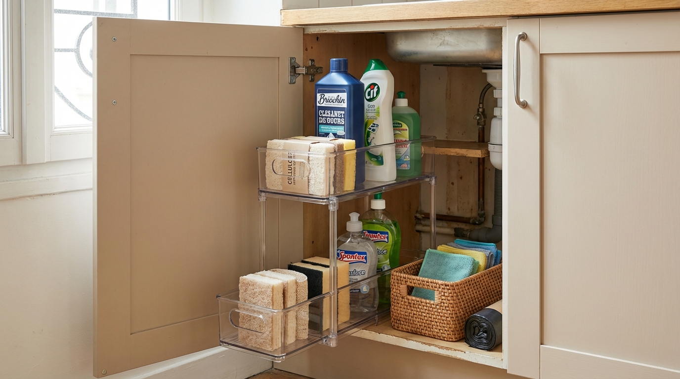 Action : ce rangement sous évier à 7,95 € met fin au chaos dans la cuisine en quelques minutes