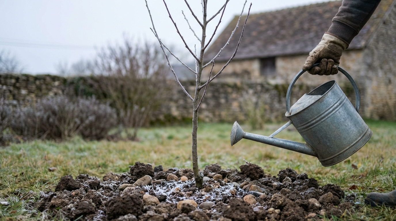Arbres fruitiers plantés en hiver : cette erreur d’arrosage que font tous les jardiniers ruine la reprise
