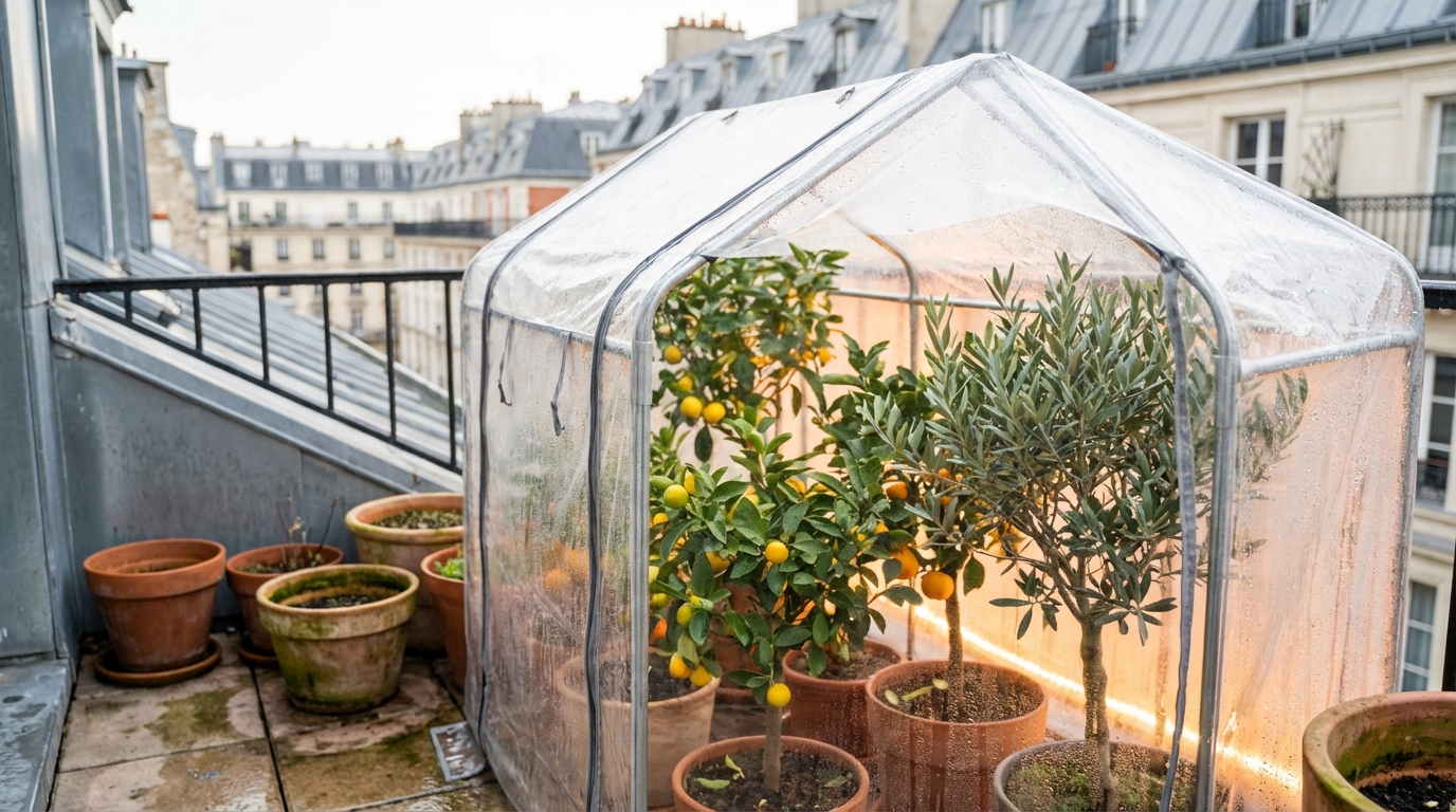 Balcon : ce petit abri à moins de 30 € s&rsquo;installe en 5 min chez Leclerc et sauve vos plantes du gel cet hiver