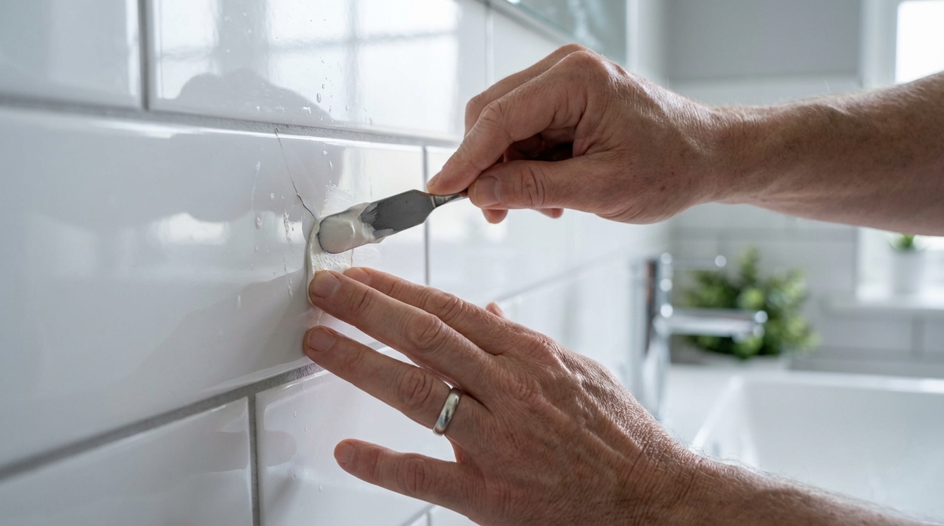 Carrelage mural fissuré : ce geste précis avec ce produit de bricolage à moins de 10 € évite de tout changer