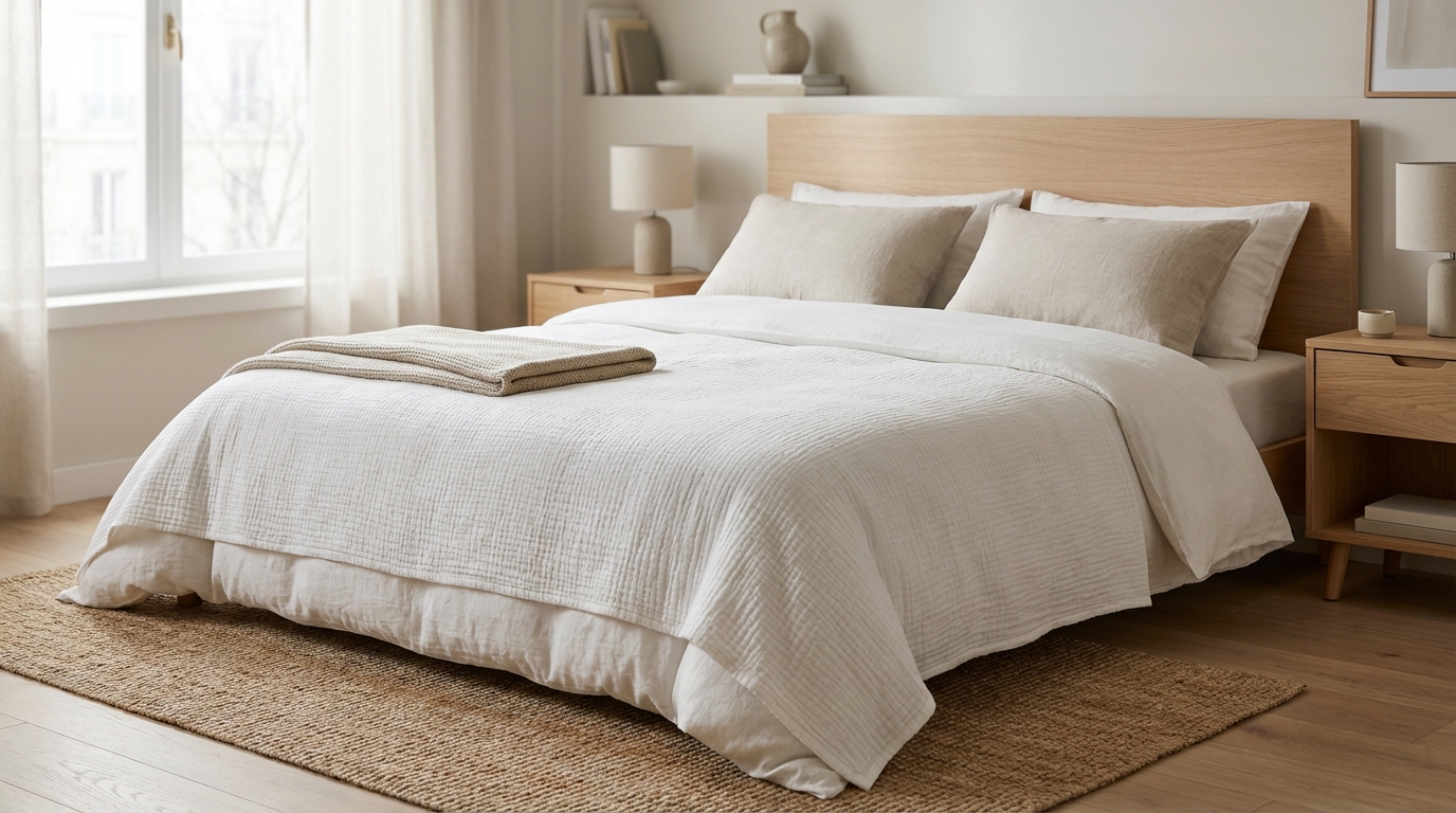 Ce couvre-lit en coton Alinéa à 33 € transforme votre chambre glaciale en cocon avant la fin de l&rsquo;hiver