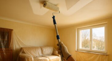 Ce geste méconnu au rouleau donne un plafond blanc comme neige sans traces et presque personne ne l&rsquo;utilise