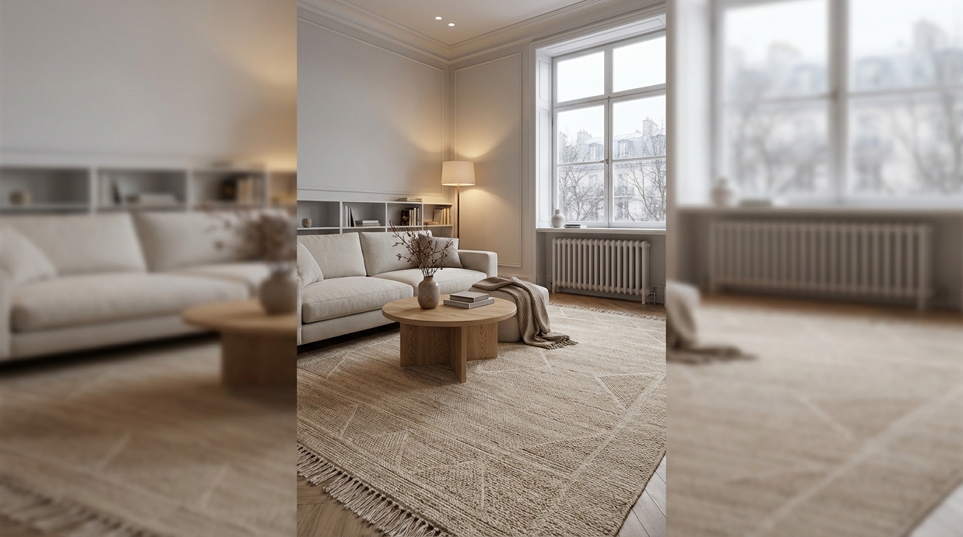 Ce grand tapis naturel à moins de 100 € chez Alinéa transforme votre salon, en promo à -50 % cet hiver