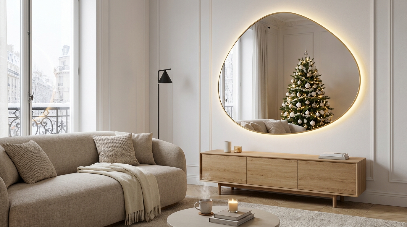 Ce miroir lumineux leroy merlin à -47 € agrandit les petites pièces sombres sans travaux, l&rsquo;avant/après surprend