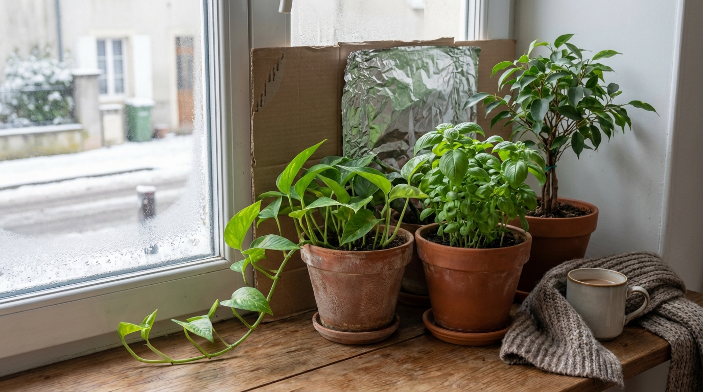 Ce papier de cuisine argenté peut sauver vos plantes d&rsquo;intérieur du manque de lumière grâce à un geste méconnu