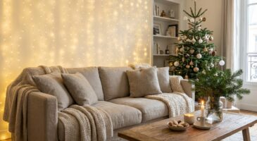 Ce rideau lumineux à 22 € chez La Foir&rsquo;fouille change tout dans le salon pour les fêtes, même si la pièce est petite