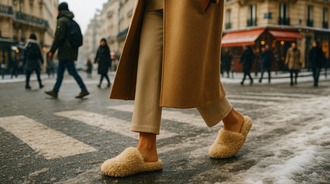 Ces chaussures doudou de l’hiver 2025 cartonnent dans la rue : le twist qui rend les stylistes fous