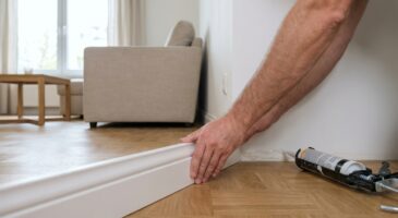 Cette colle méconnue offre des plinthes impeccables sans outils ni trous dans les murs, et peu de gens l&rsquo;utilisent