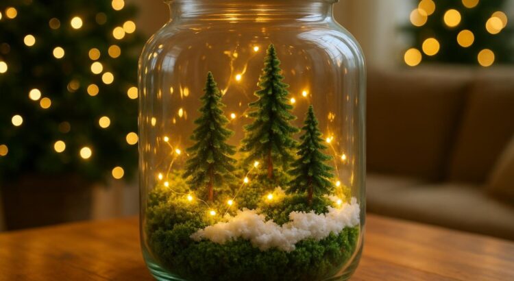 Cette déco d&rsquo;hiver sous verre avec un objet du quotidien va sublimer votre salon pour les fêtes