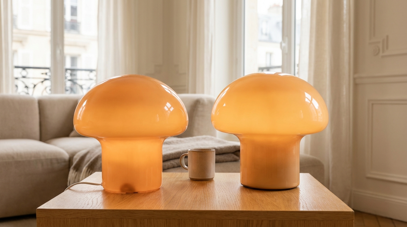 Cette lampe champignon 70s à 59 € chez nüma fait un carton : pourquoi tout le monde se l&rsquo;arrache cet hiver