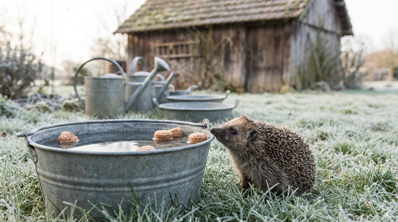 Chaque hiver, ce petit bouchon à laisser flotter dans vos seaux évite un massacre de hérissons