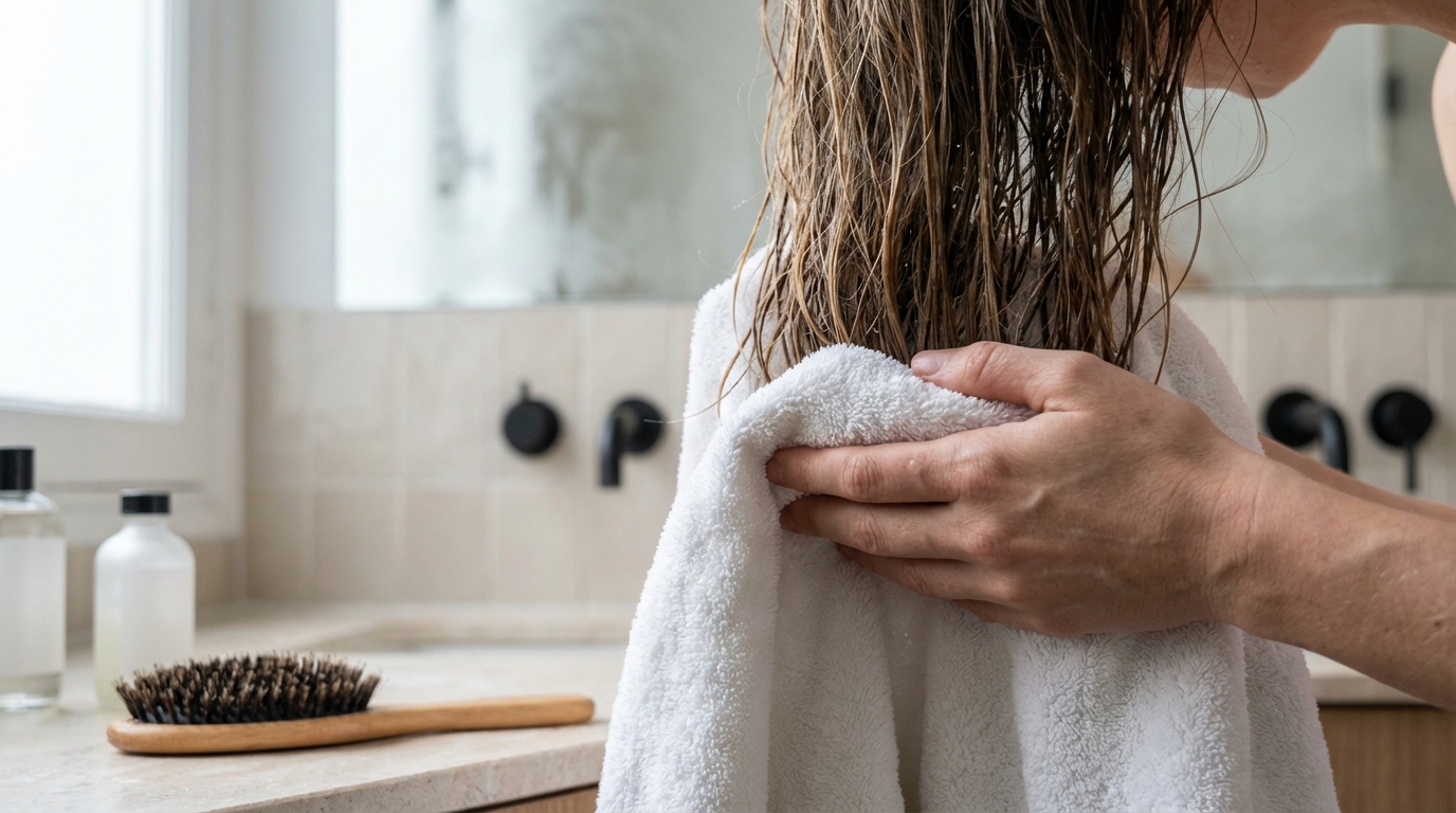 Cheveux rêches, cassants, ternes : ce réflexe que vous avez sous la douche détruit votre fibre sans que vous le sachiez