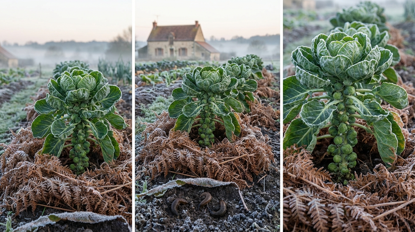 Choux de Bruxelles dévorés et gelés : ce paillis naturel gratuit et méconnu règle trois problèmes d’un coup