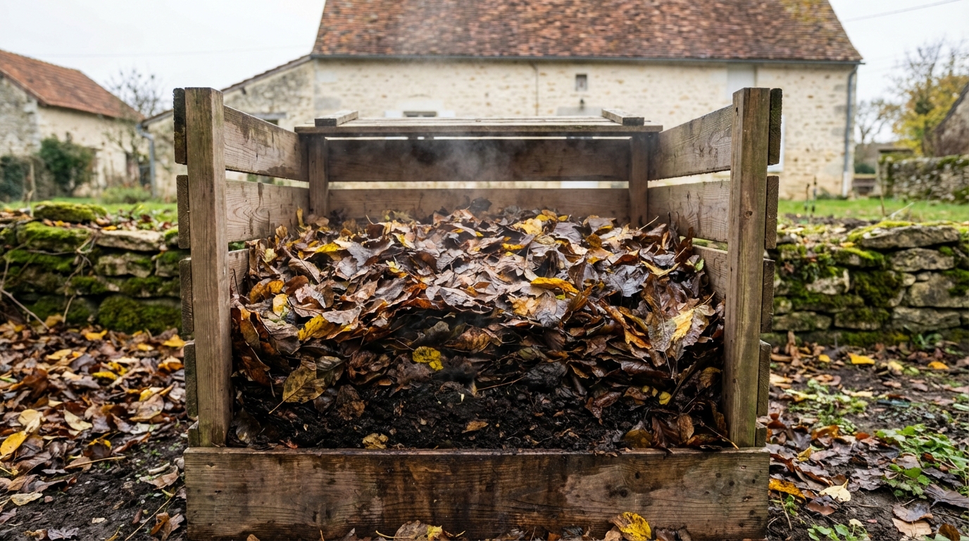 Compost : ce tapis de feuilles mouillées qui semble anodin déclenche en fait un blocage invisible dans votre tas