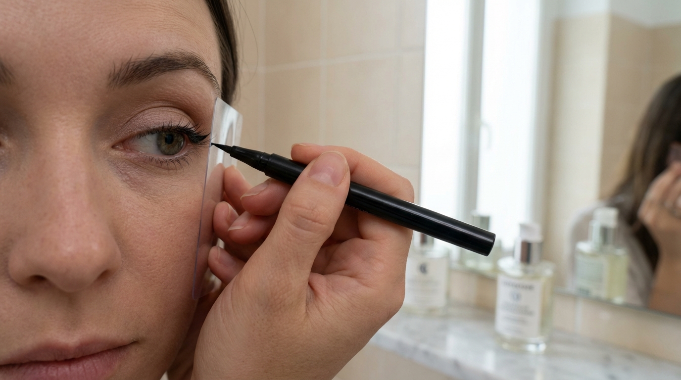 Eye-liner : ce geste avec un simple accessoire du quotidien fait mieux que la pratique, même sur paupières tombantes