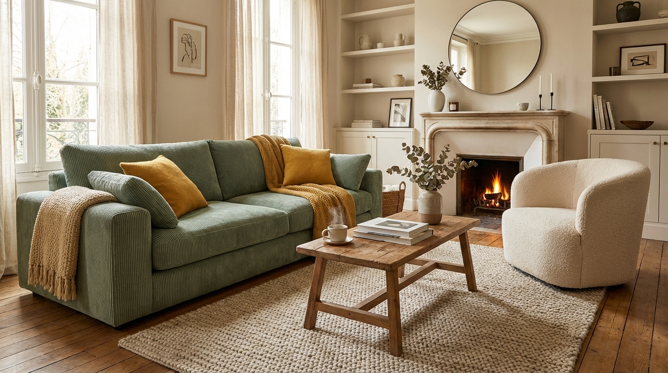 Fini le canapé beige bouclette en 2026 : il est remplacé par cette couleur et ce tissu ultra tendance